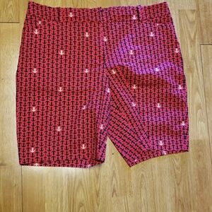 Talbots hot pink anchor print shorts 12p